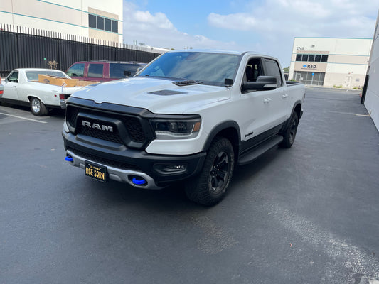 2019-'24 RAM 1500 W/5.7L Hemi (NEW Body Only) - Polished SS Tips - 100% STAINLESS STEEL EXHAUST KIT