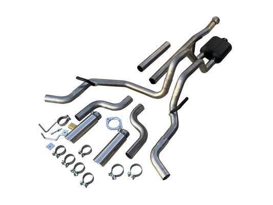 2021-’23 Ford F-150 - Polished SS Tips - 100% STAINLESS STEEL EXHAUST KIT for 2.7L, 3.5L, 5.0L engines