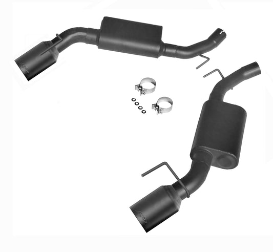 2014-2015 Chevrolet Camaro SS - 100% STAINLESS STEEL - Axle Back -  Exhaust Black SS Tips